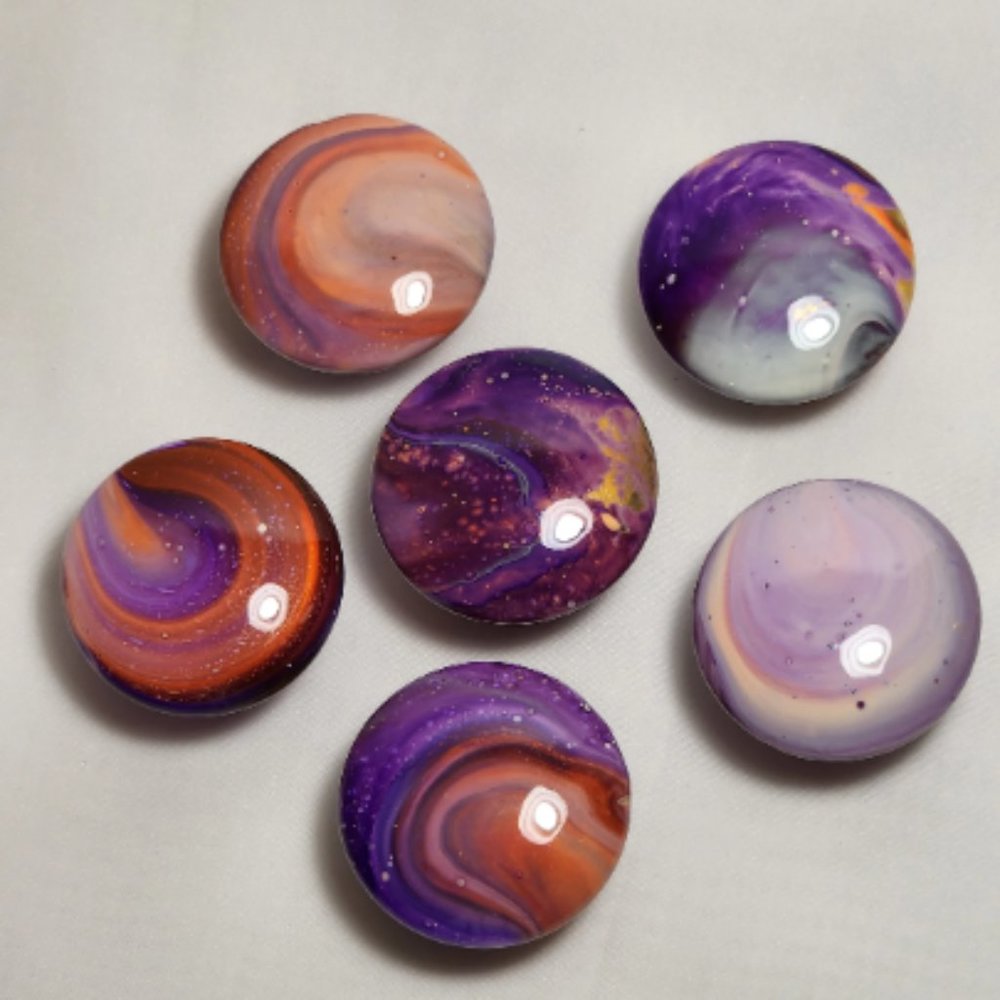 Hand Crafted  Cabinet Door Knobs Hand Painted Kitchen Dresser Art Wooden Resin